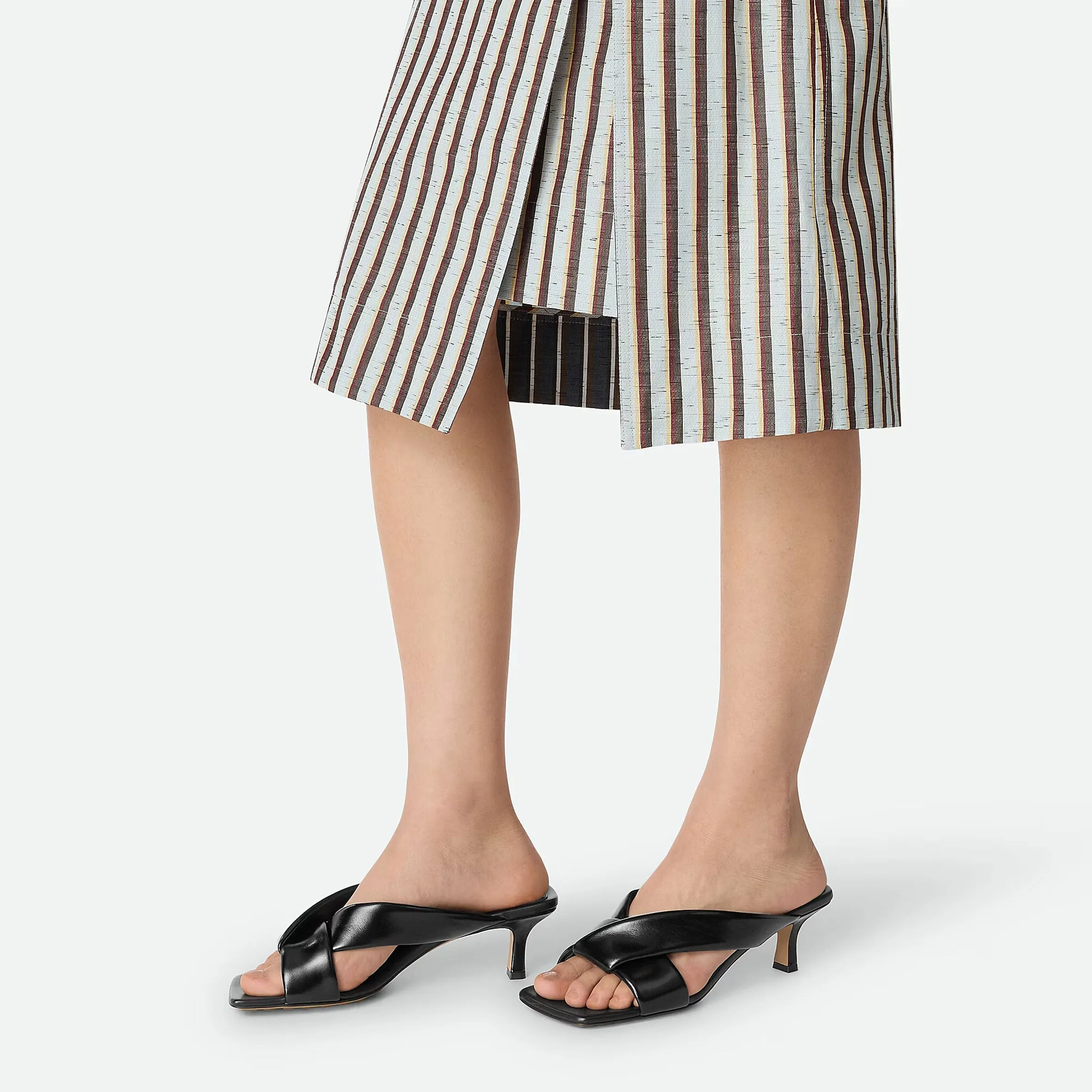 Riva Mule 50, Black Carbon Fiber High Heel Shoes