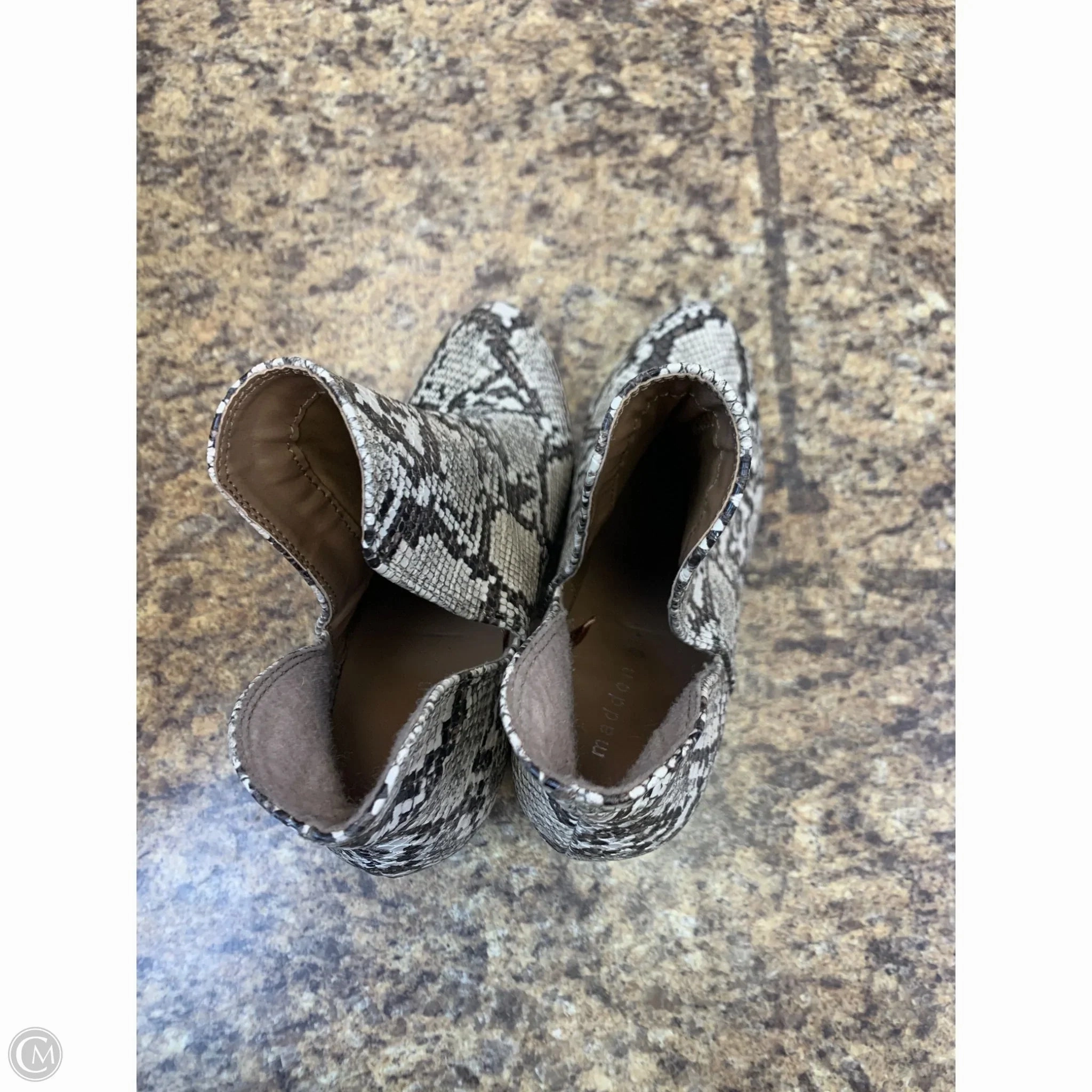 Boots Ankle Heels By Madden Girl In Snakeskin Print, Size: 7.5 Good Military Boots