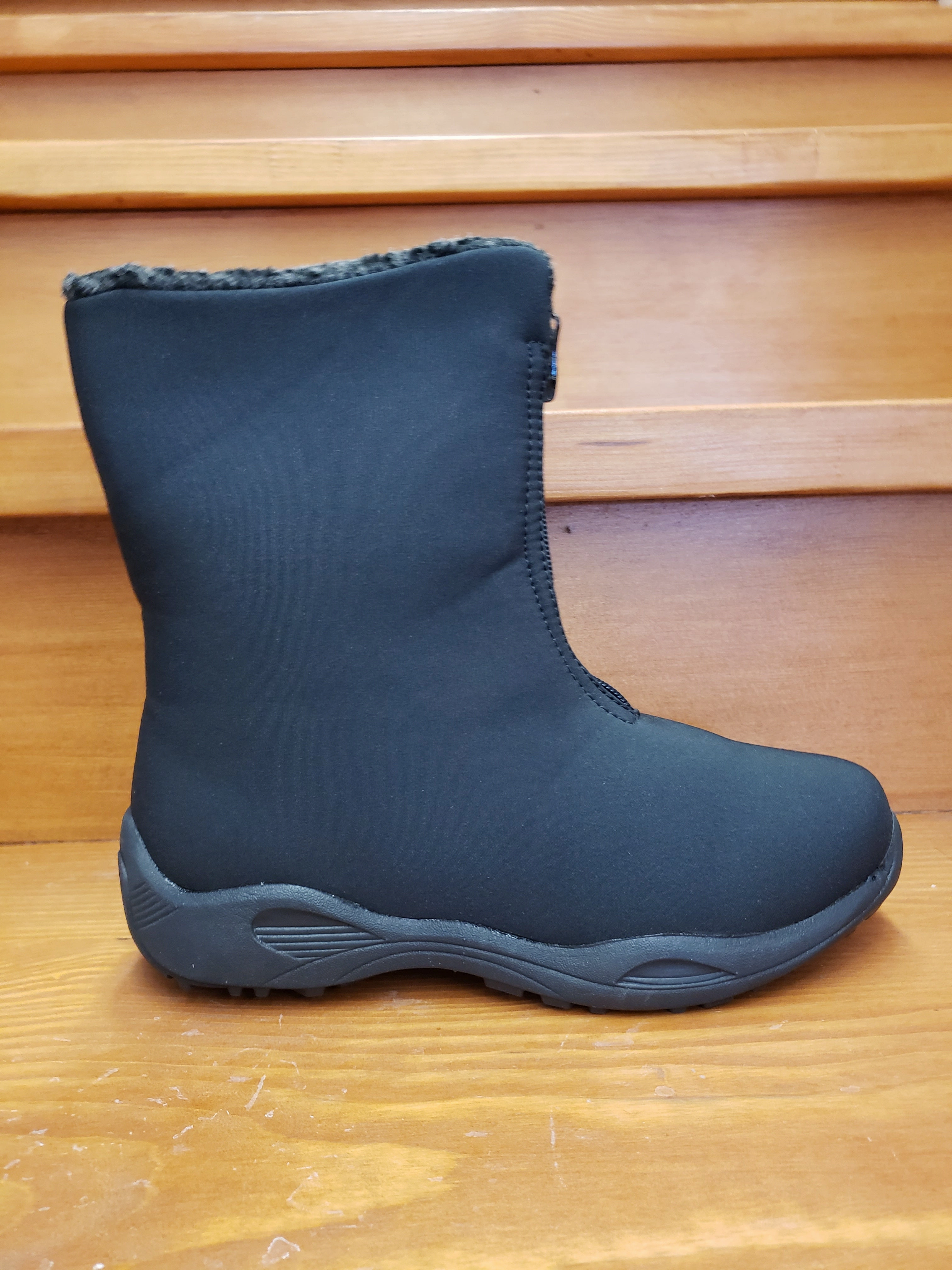 Comfortable Waterproof Work Shoes Propet Madison Mid Zip Black W4412Black