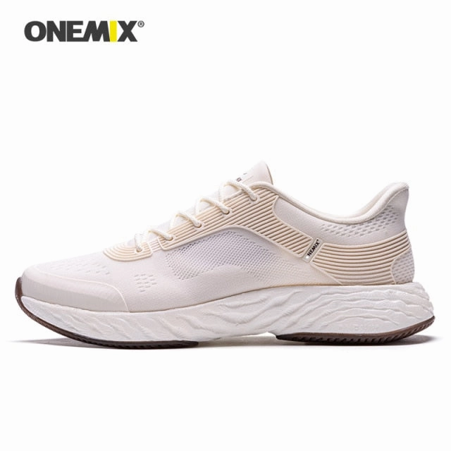 Trail-running Shoes ONEMIX Men Running Shoes Marathon React Breatahble Running Shoes Athletic Trainers Sports Shoes Outdoor Women Walking Sneakers