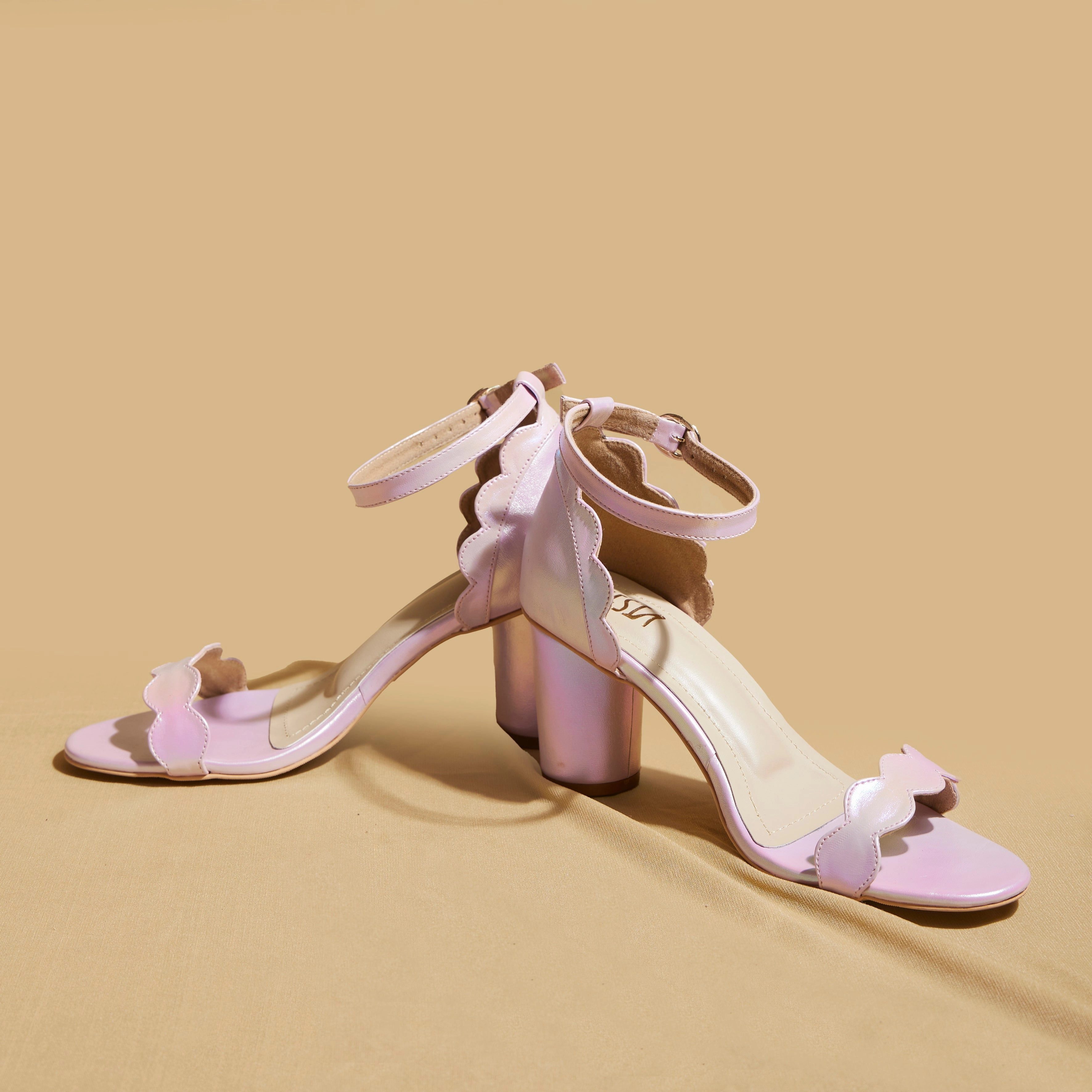 Blush Pink Open-Toe Block Heels   3-3.5 Inches Adjustable Strap|  CustomiSable High Heels Quotes