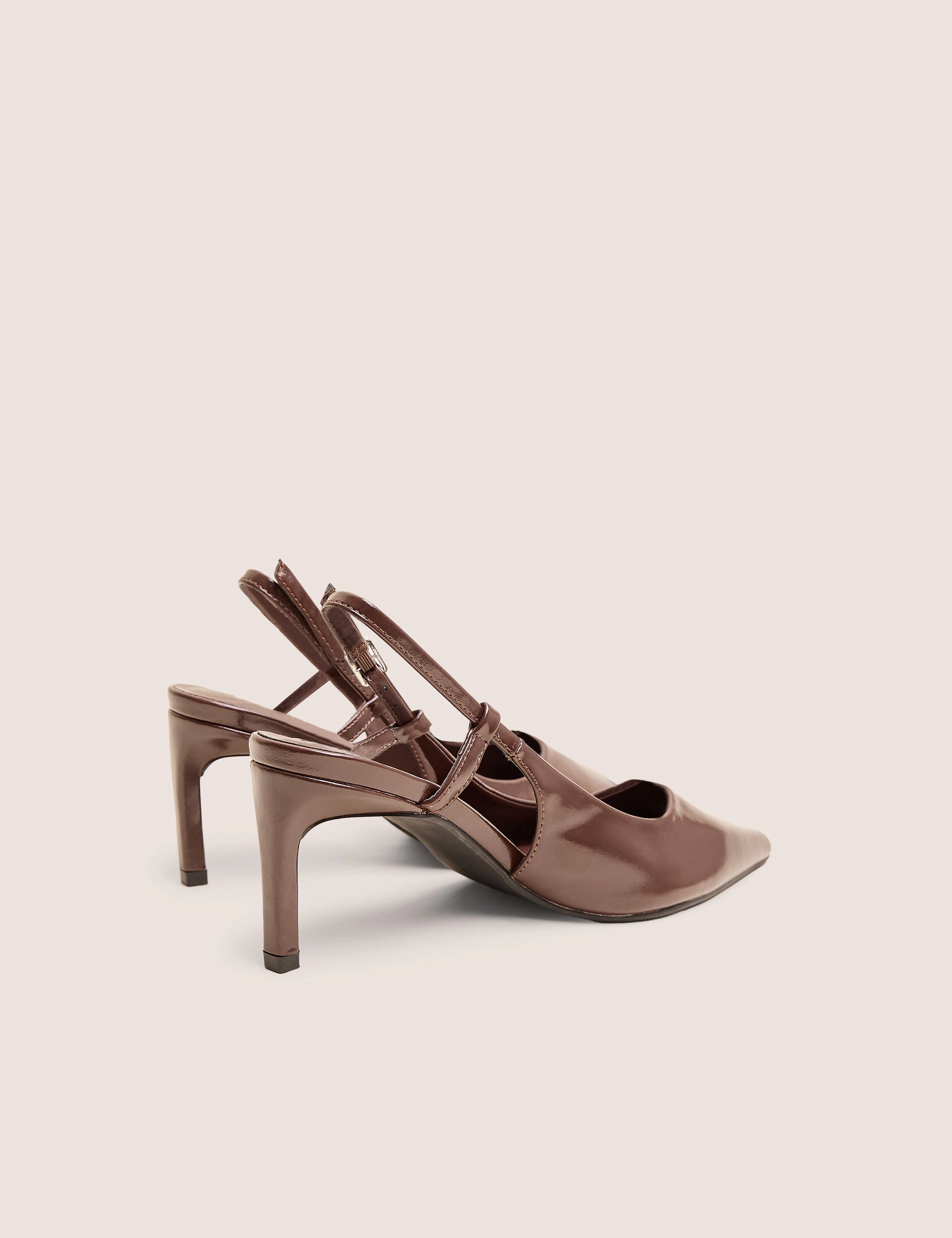 High Heel Trample Salsa Chocolate Sling Back Pointed Toe Heels
