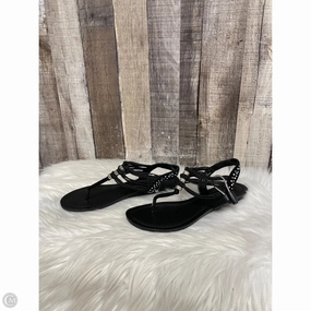 Sandals Flats By Madden Girl In Black, Size: 6 Dress Sandals Low Heel