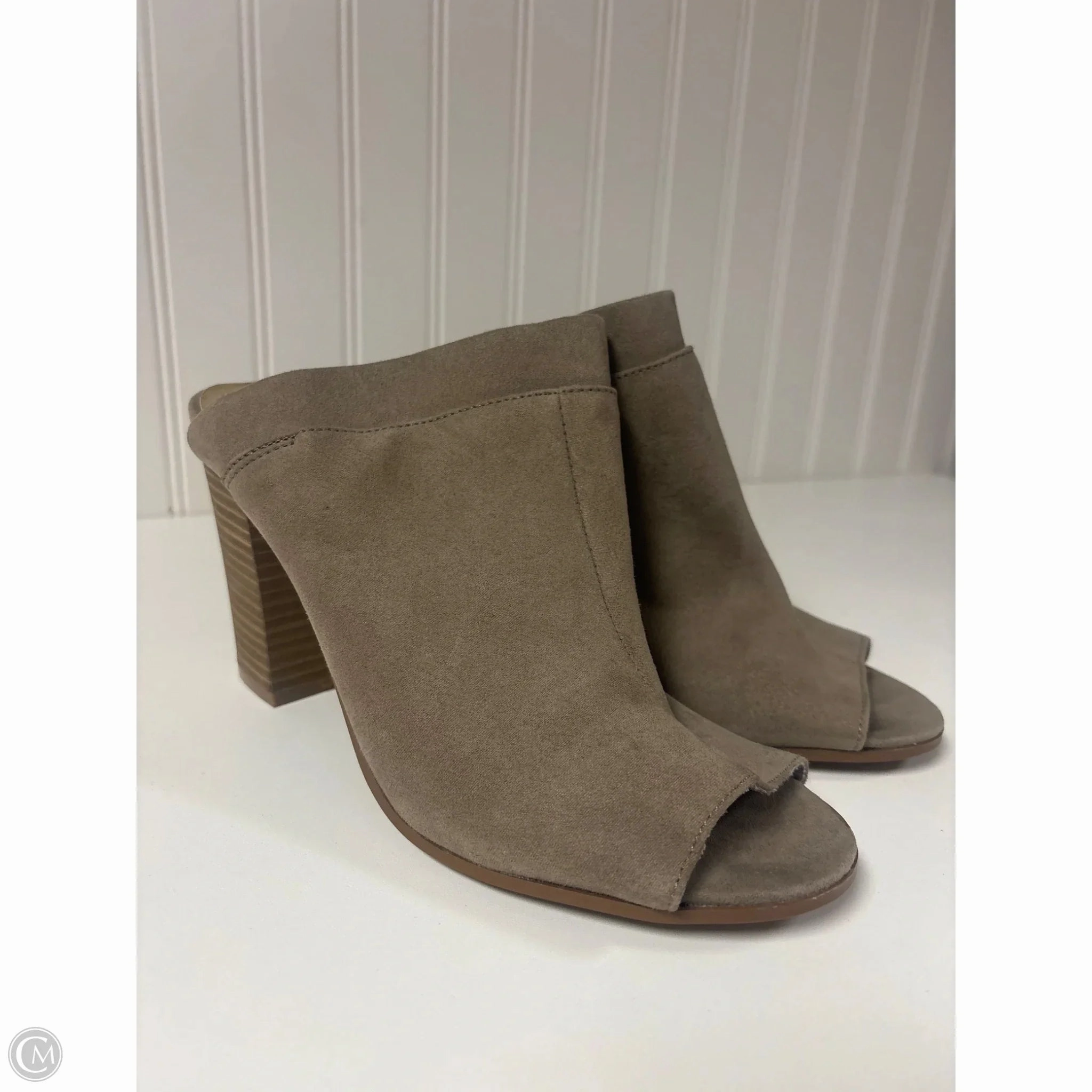 Sandals Heels Block By Madden Girl In Taupe, Size: 8.5 Sam Edelman Sandals Flat