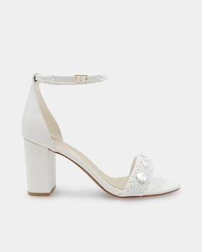 TIMELESS - IVORY PEARL BEADED BRIDAL SHOES 8CM HEEL High Heels More Comfortable