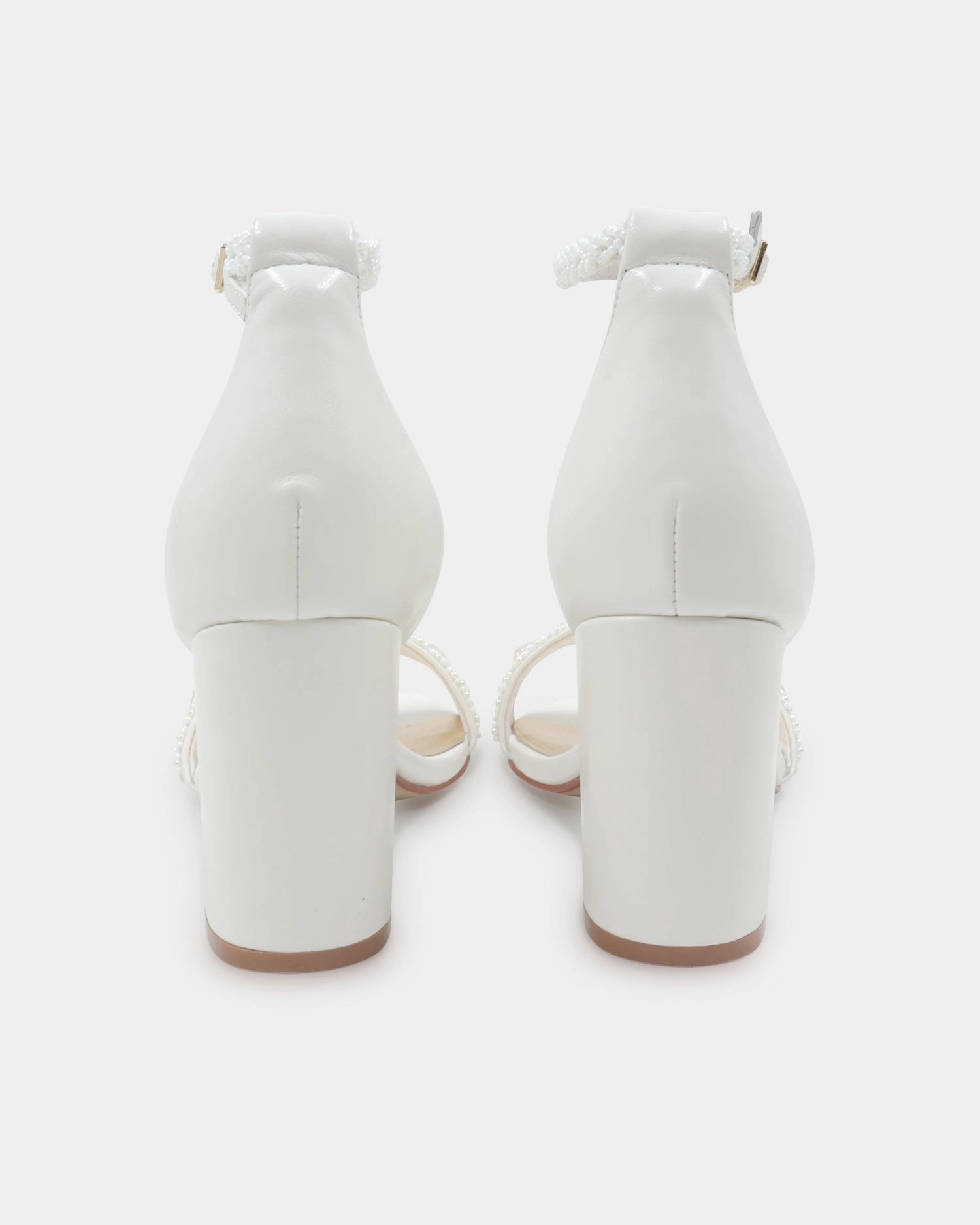 Hot Rods High Heels TIMELESS - IVORY PEARL BEADED BRIDAL SHOES 8CM HEEL