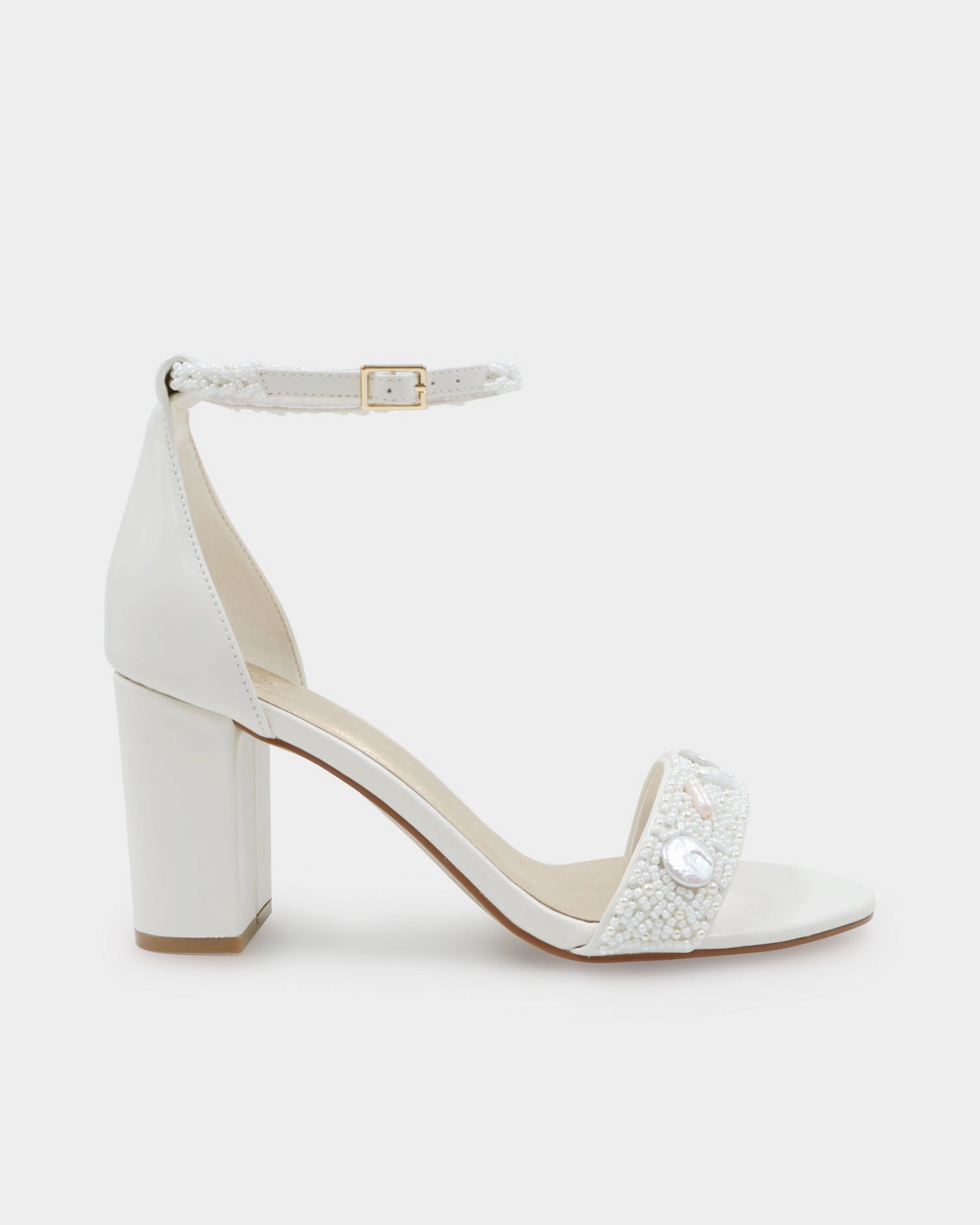 High Heels For Beginners TIMELESS - IVORY PEARL BEADED BRIDAL SHOES 8CM HEEL