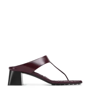 Strappy Stiletto High Heels Marella Thong Sandal 45, Dark Barolo