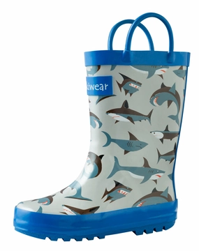 Thousand Mile Boots Shark Frenzy Loop Handle Rubber Rain Boot