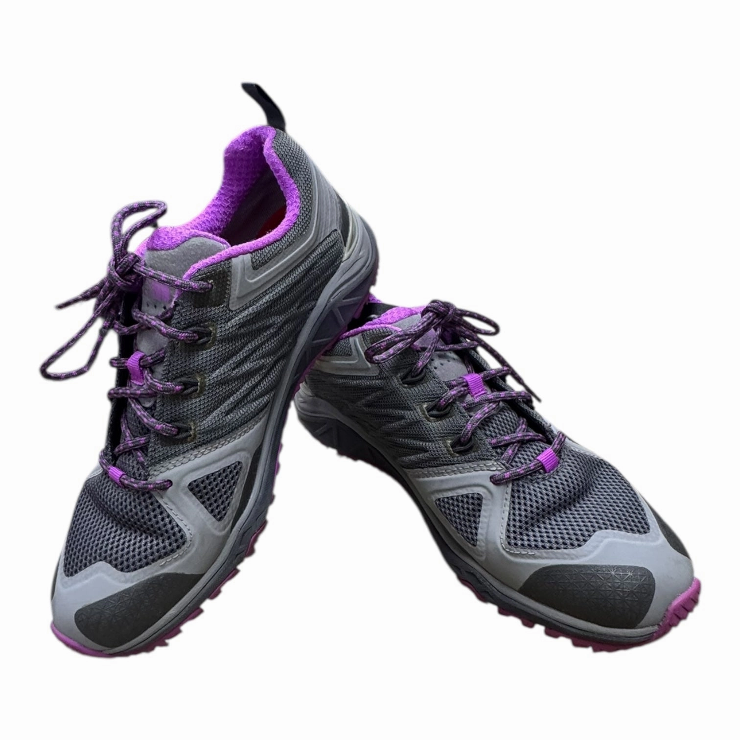 Hiking Shoes Without Laces Shoes Hiking By The North Face In Grey & Purple, Size:8