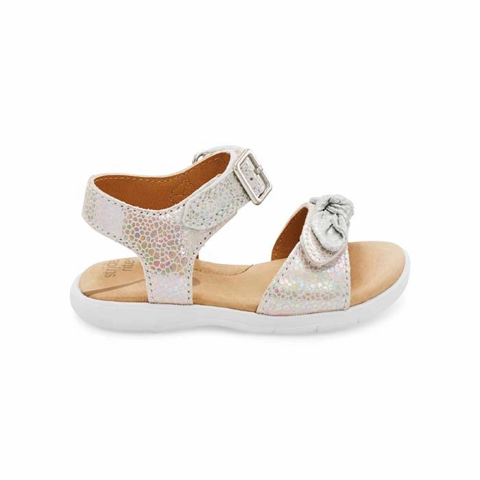 Little Girl Stride Rite Whitney in Soft Silver Sandals Bahamas