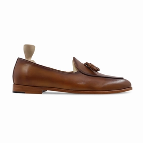 Galatsi - Men's Light Brown Calf Leather Loafer Shorts And Loafers