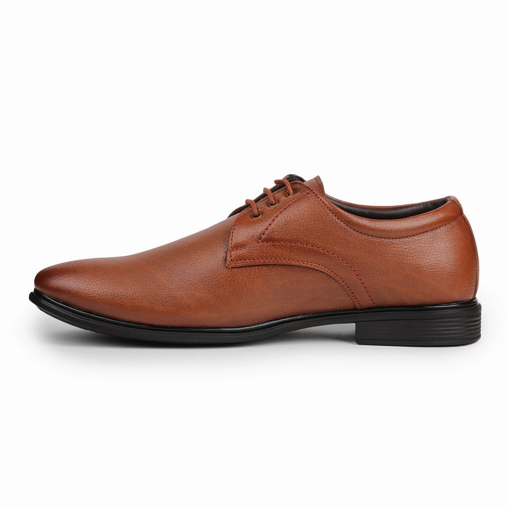 Lace Up Shoes Size 5 Fortune Tan Formal Lacing Derby Shoes For Men HOL-130E By Liberty