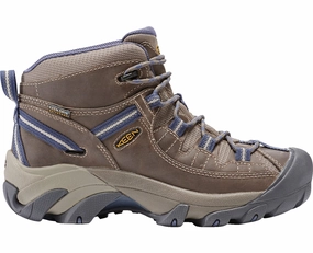 Women's Keen Targhee III Mid Waterproof, Goat/Crown Blue, 8.5 B Medium Tabi Hiking Shoes
