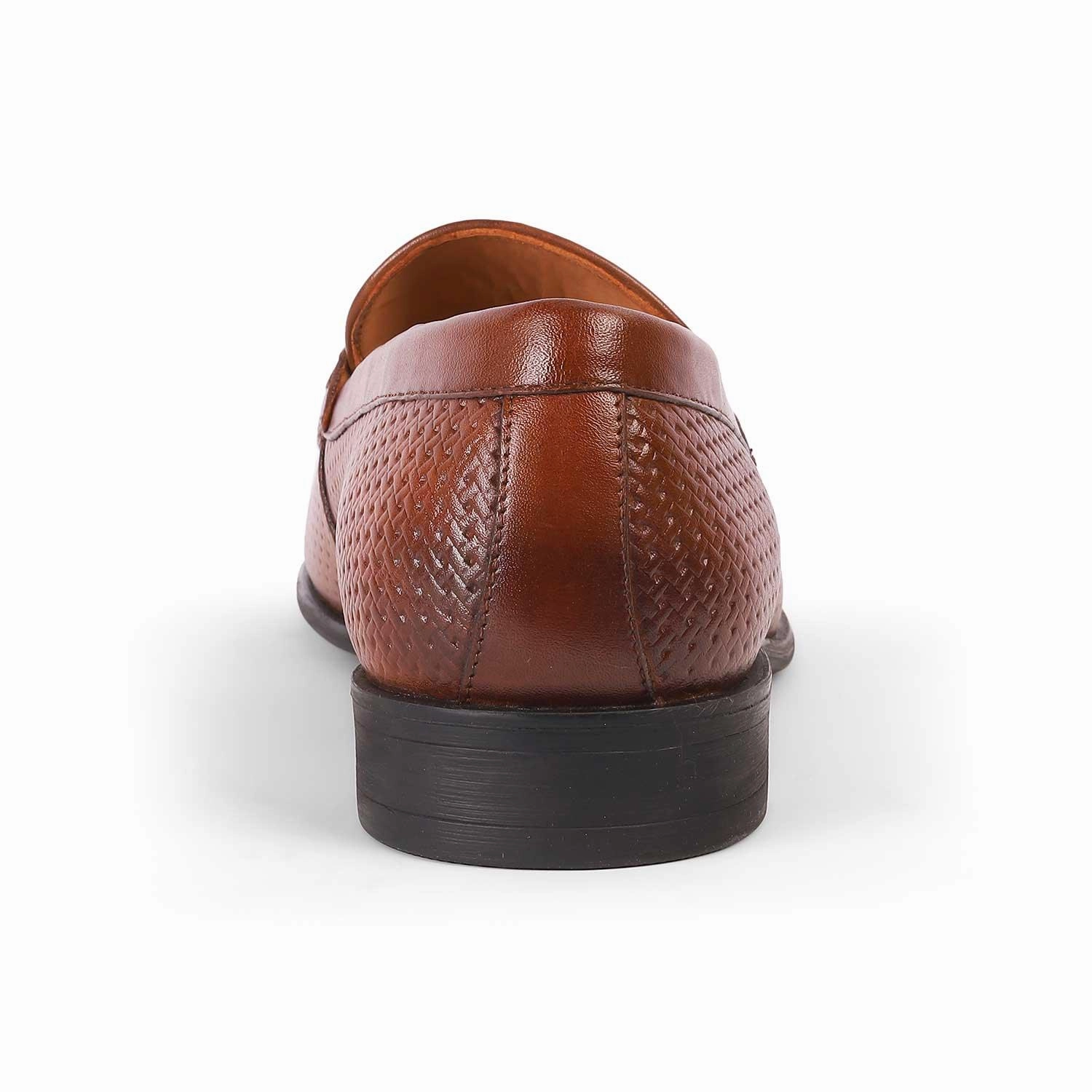 Beach Loafers Tresmode Fetch Camel Men's Textured Leather Loafers