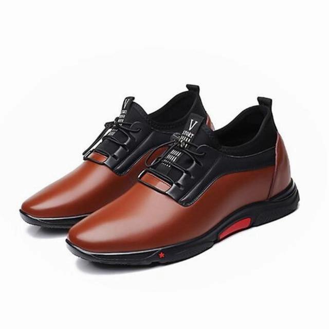 West Louis Luxury Leather Sports Elastic Shoes Black Oxford Shoes Casual