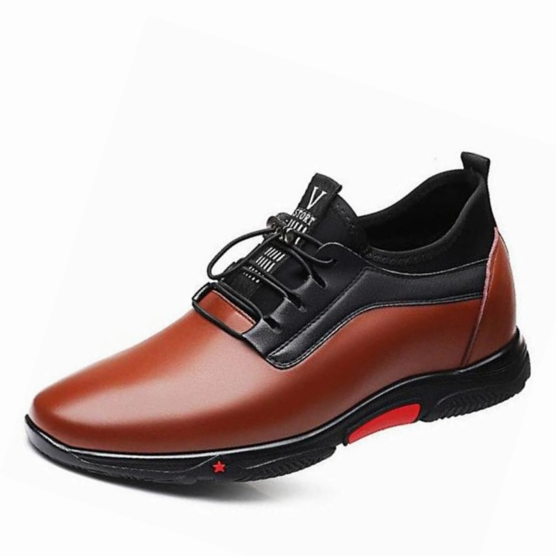 Black Dress Shoes Casual West Louis Luxury Leather Sports Elastic Shoes