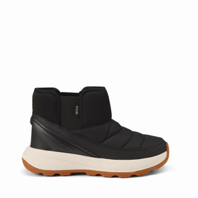 Waterproof Trekking Shoes Kizik Women's Juno 2 Low Hands Free Slip On Boot in Black/Whitecap Gray