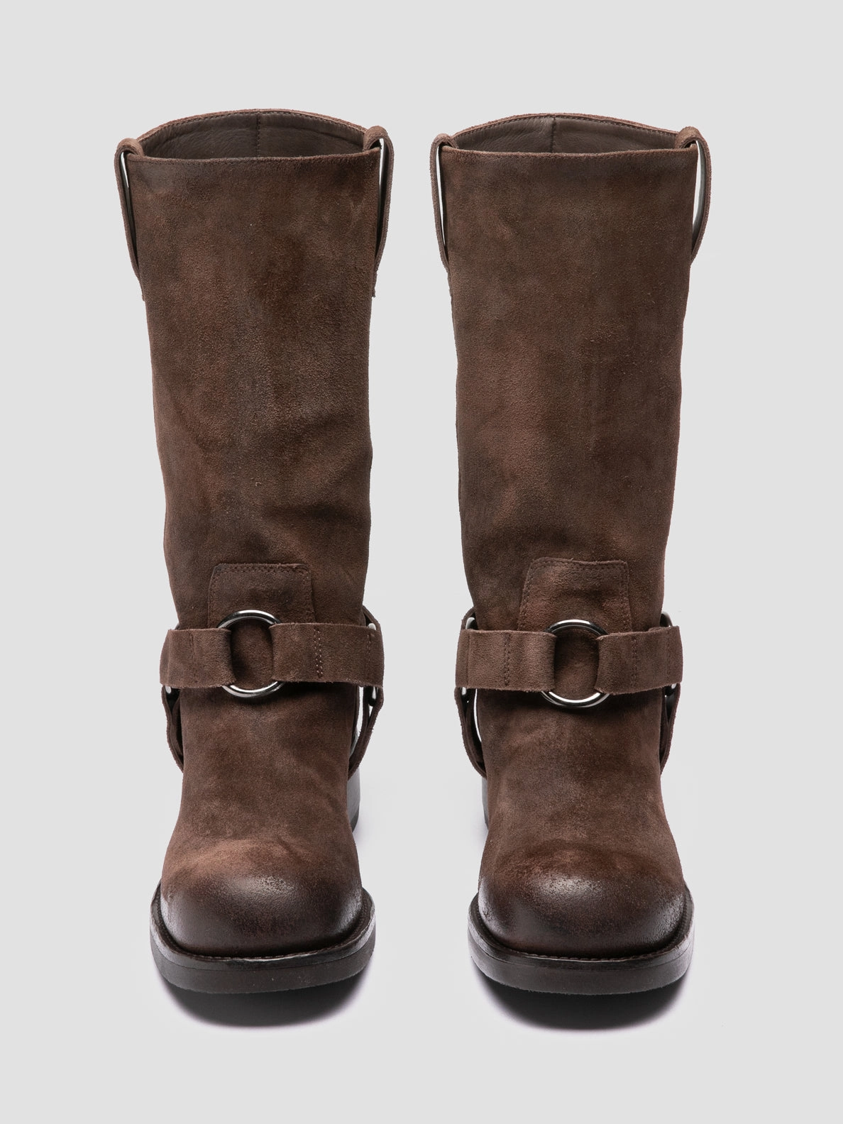 DANA 004 - Brown Suede Pull-On Boots Furry Snow Boots