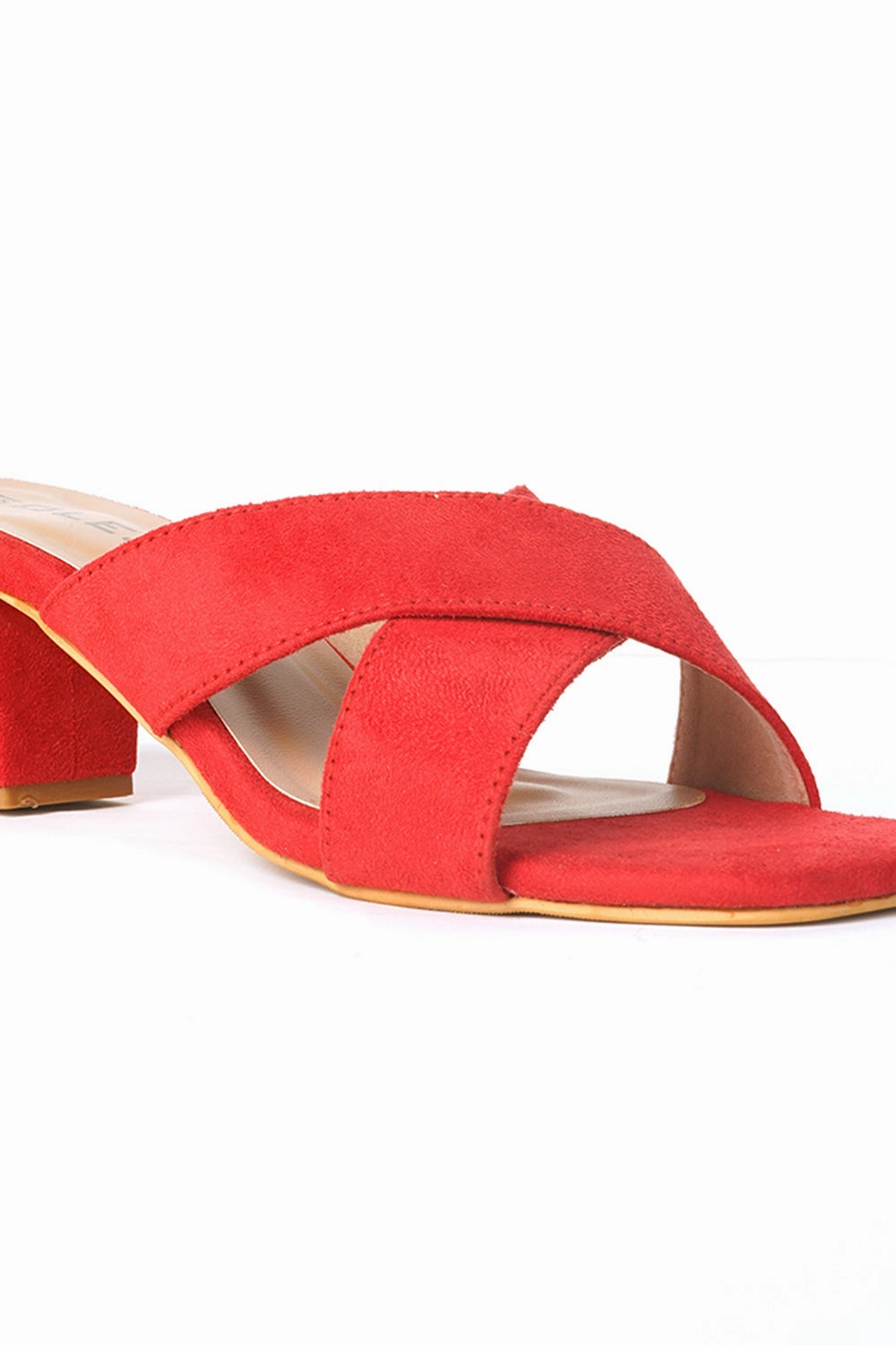 SOLES Cross Strap Block Heels Lingerie With High Heels