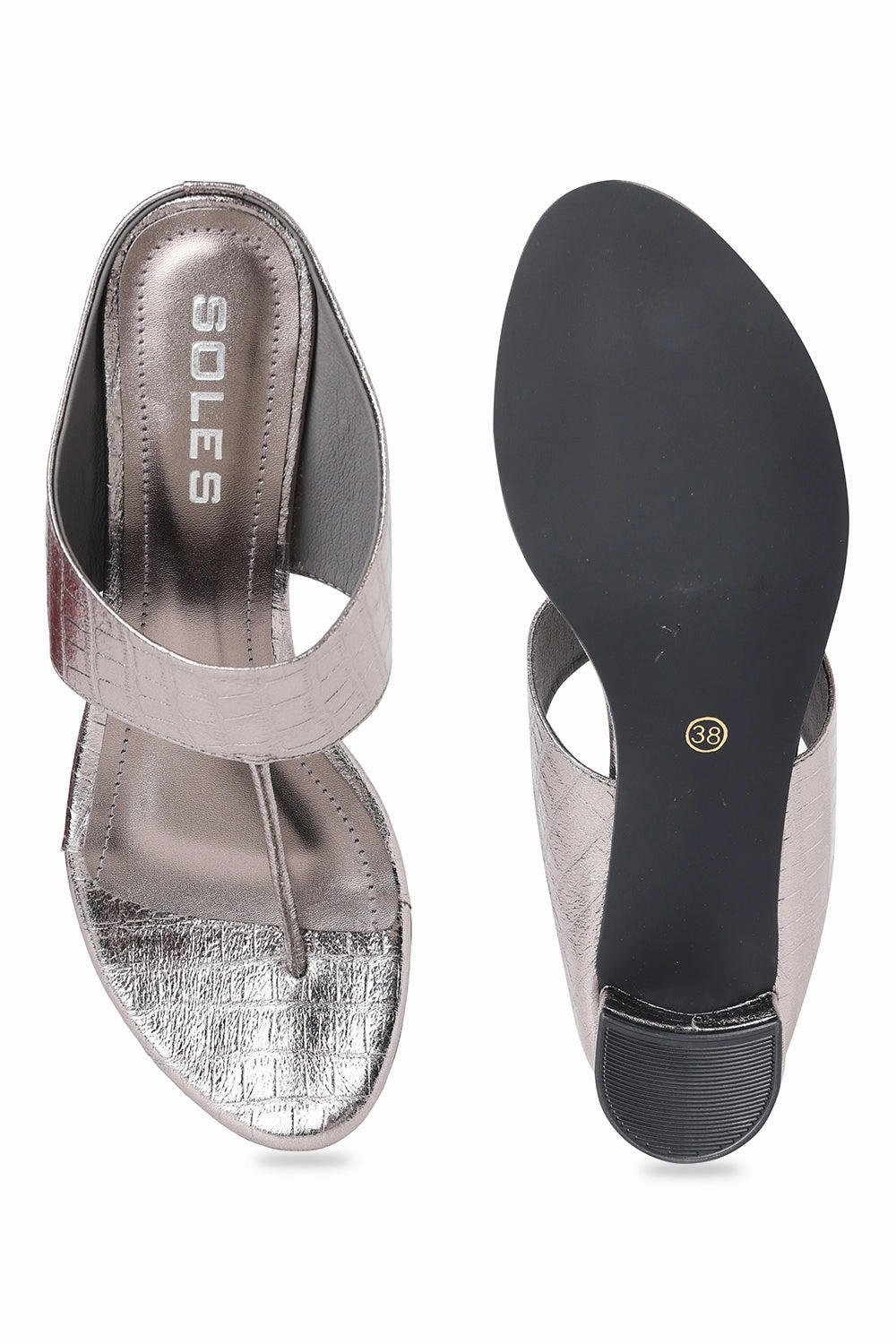 SOLES Kolapuri Block Heels Jeans And High Heel Boots