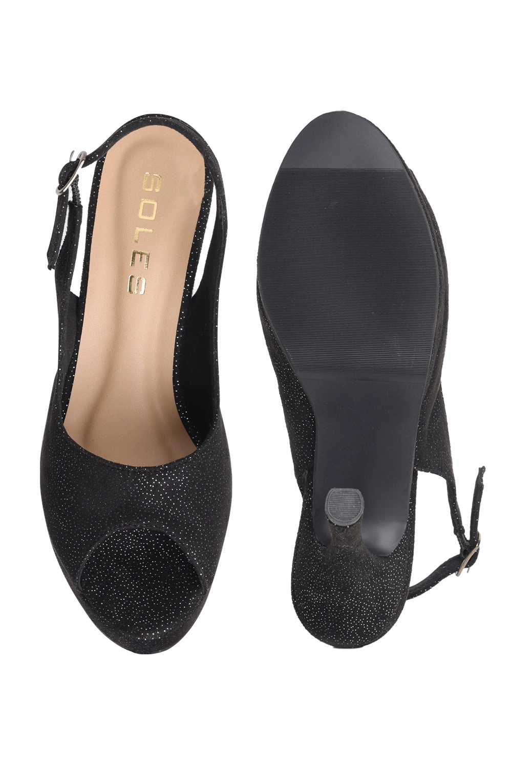 High Heel Wedge Sandals SOLES Peeptoe Pencil Heels