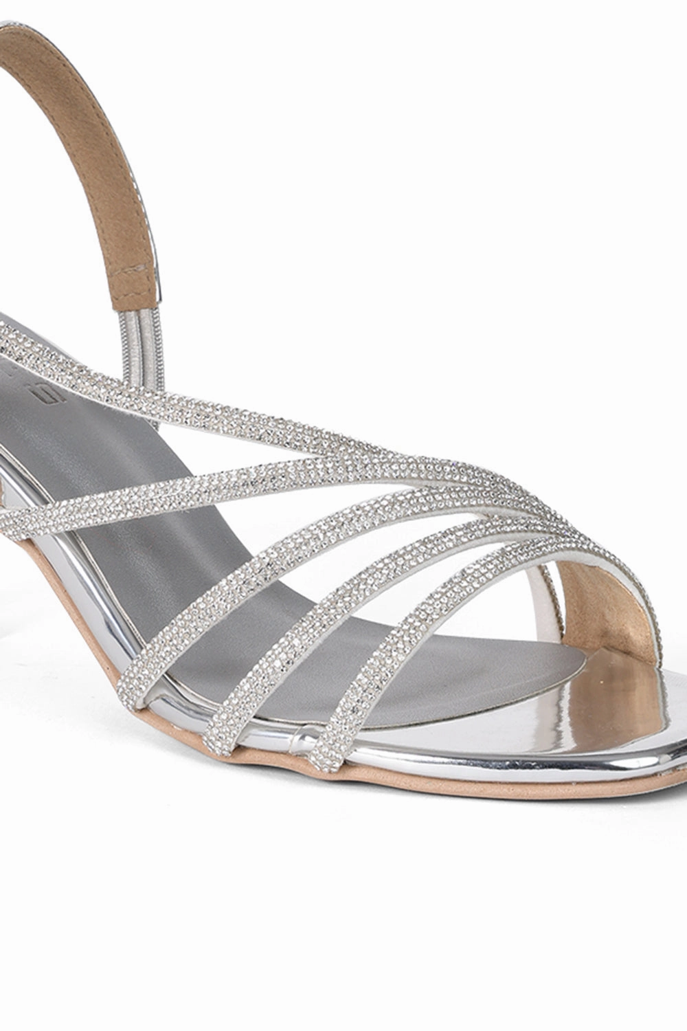 Outfits With High Heels SOLES Strappy Rhinestone Transparent Heeled Sandals