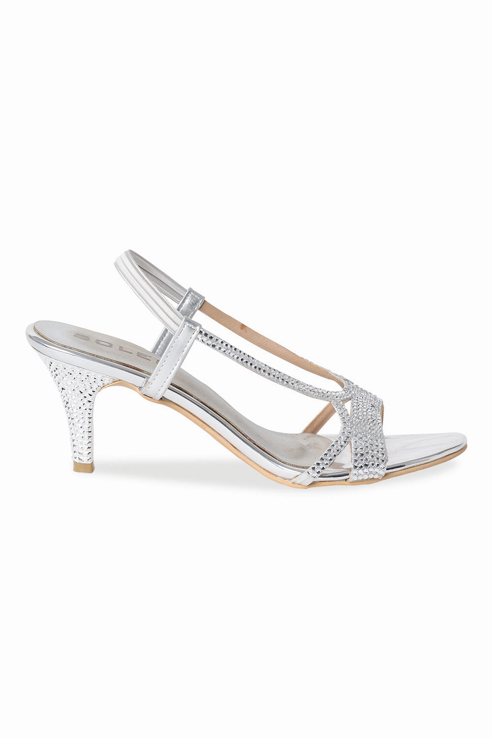 Leather High Heels SOLES Studded Cut Out Pencil Heels