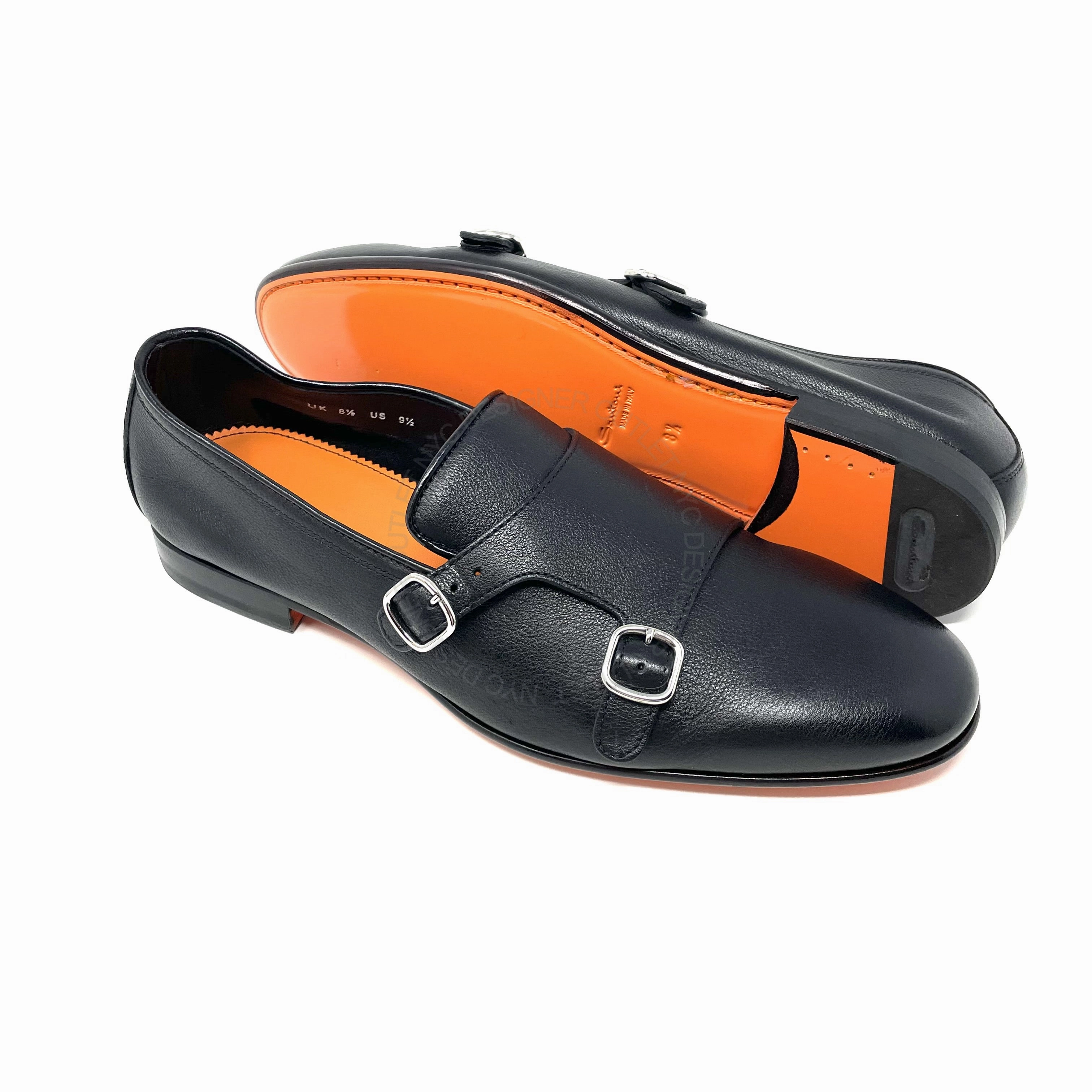 Santoni Mens Double Monk-Strap Climbing Shoes Blisters