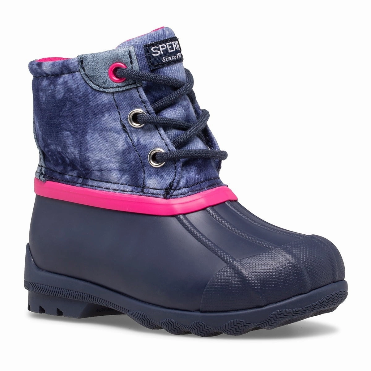 Sperry Boots Unisex Kids Top-Sider Blue Lace Up Ankle Snow Port JOBB1855 Fox Fur Snow Boots