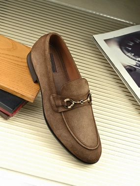 Star Dust Buckled Leather Loafers Ferragamo Shoes Loafers