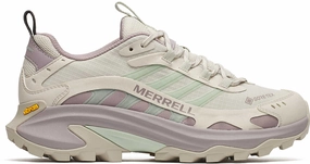 Hiking Shoes For Heel Pain Merrell Moab Speed 2 GORE-TEX Womens Walking Shoes - Cream