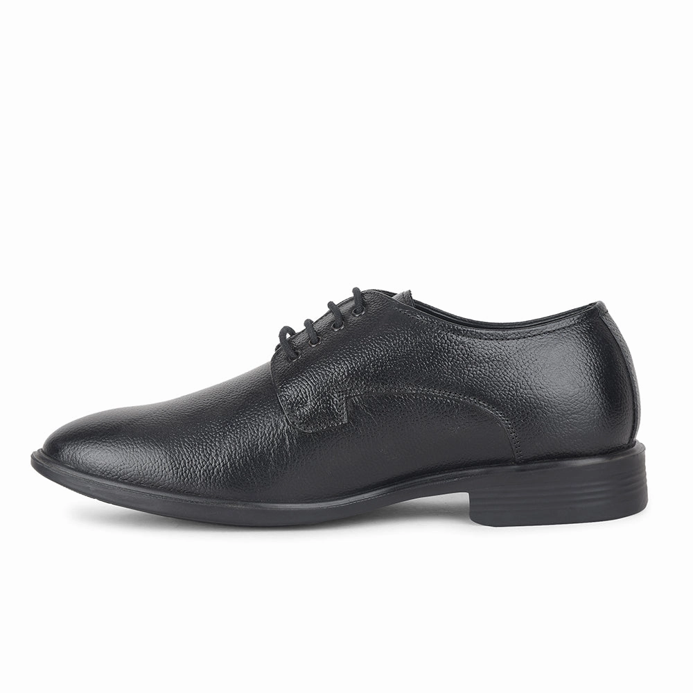 Tall Lace Up Shoes Fortune by Liberty Men LOM-605 Black Formal Lacing Derby Shoes