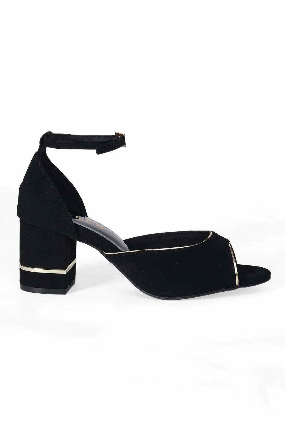 Super Comfortable High Heels SOLES Metallic Piping Counter Back Block Heel Sandals