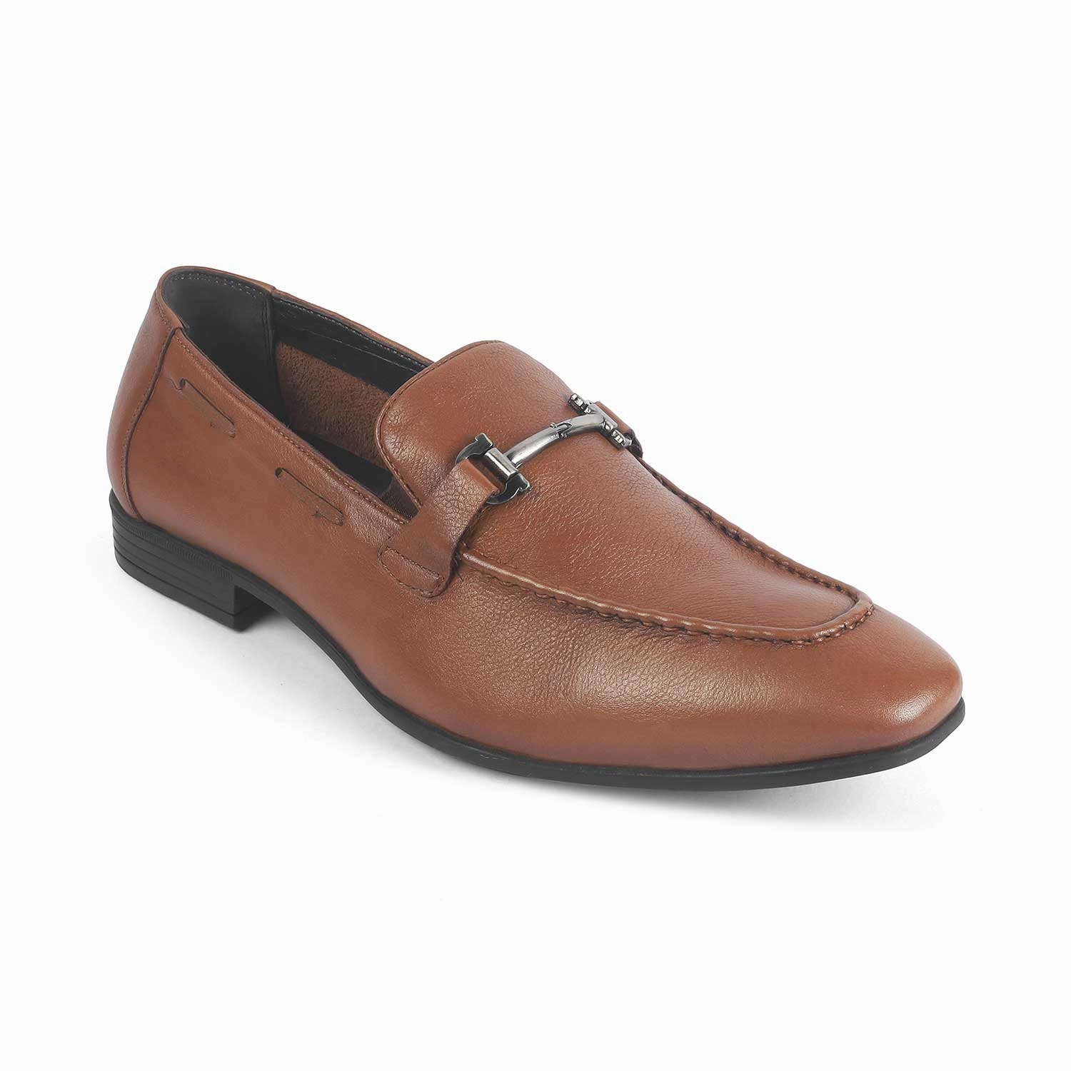 Tresmode Obaa Tan Men's Leather Loafers Quilted Loafers
