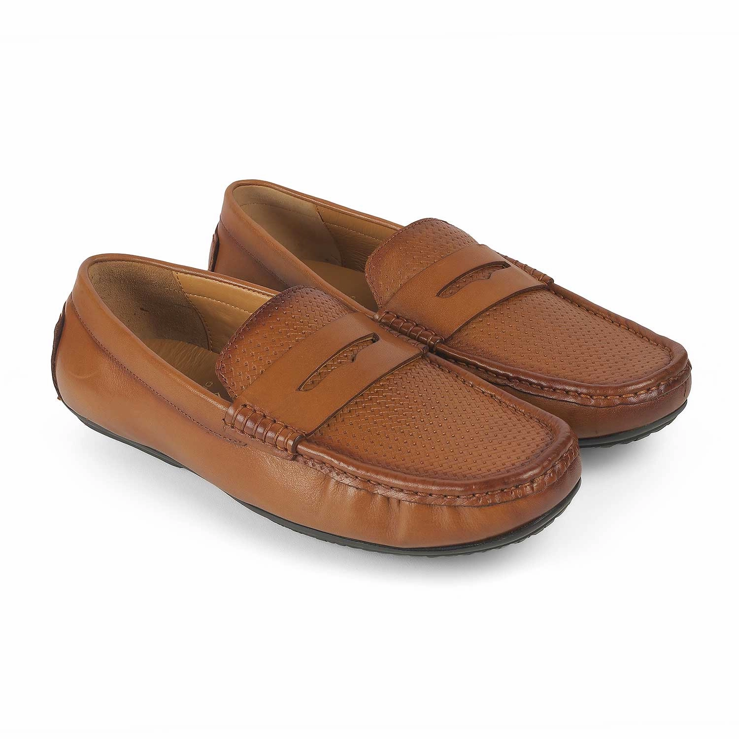Tresmode Ric Tan Men's Leather Penny Loafers Loafers Lyrics