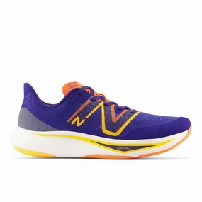 New Balance Mens Metal Baseball Cleats Men's New Balance FuelCell Rebel V3, Victory Blue/Vibrant Apricot, 12 2E Wide