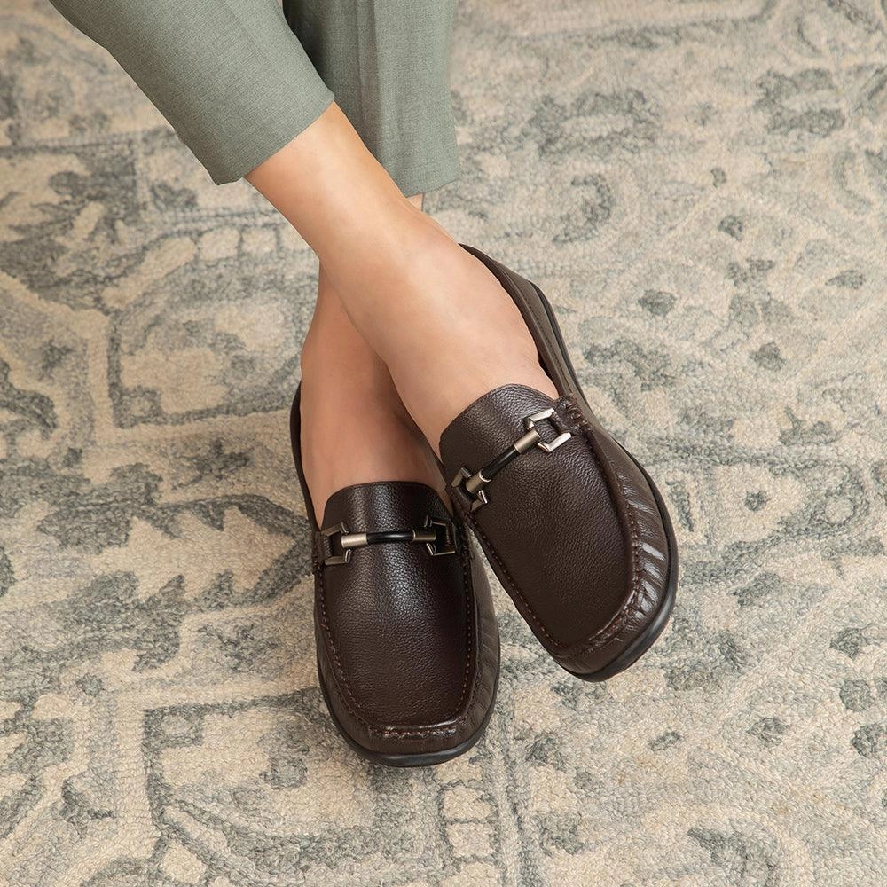 The Uffizi Brown Men's Leather Loafers Tresmode Rockport Loafers