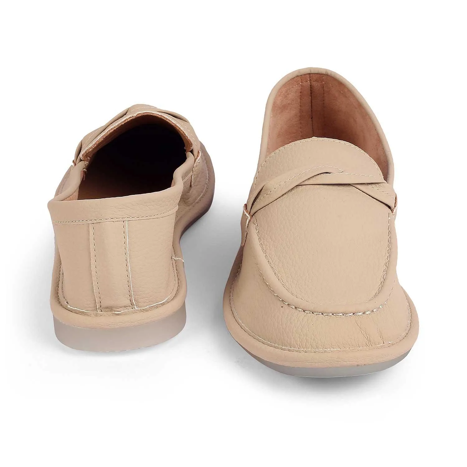 Tresmode Yorko Beige Women's Casual Loafers Le Loafers