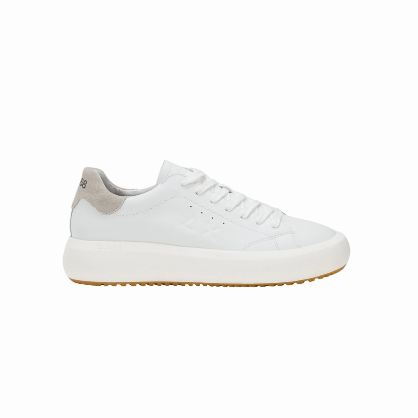 Sun68 scarpa sneakers in pelle da uomo Big Boy Z44144 01 bianco Hi Tec Sneakers