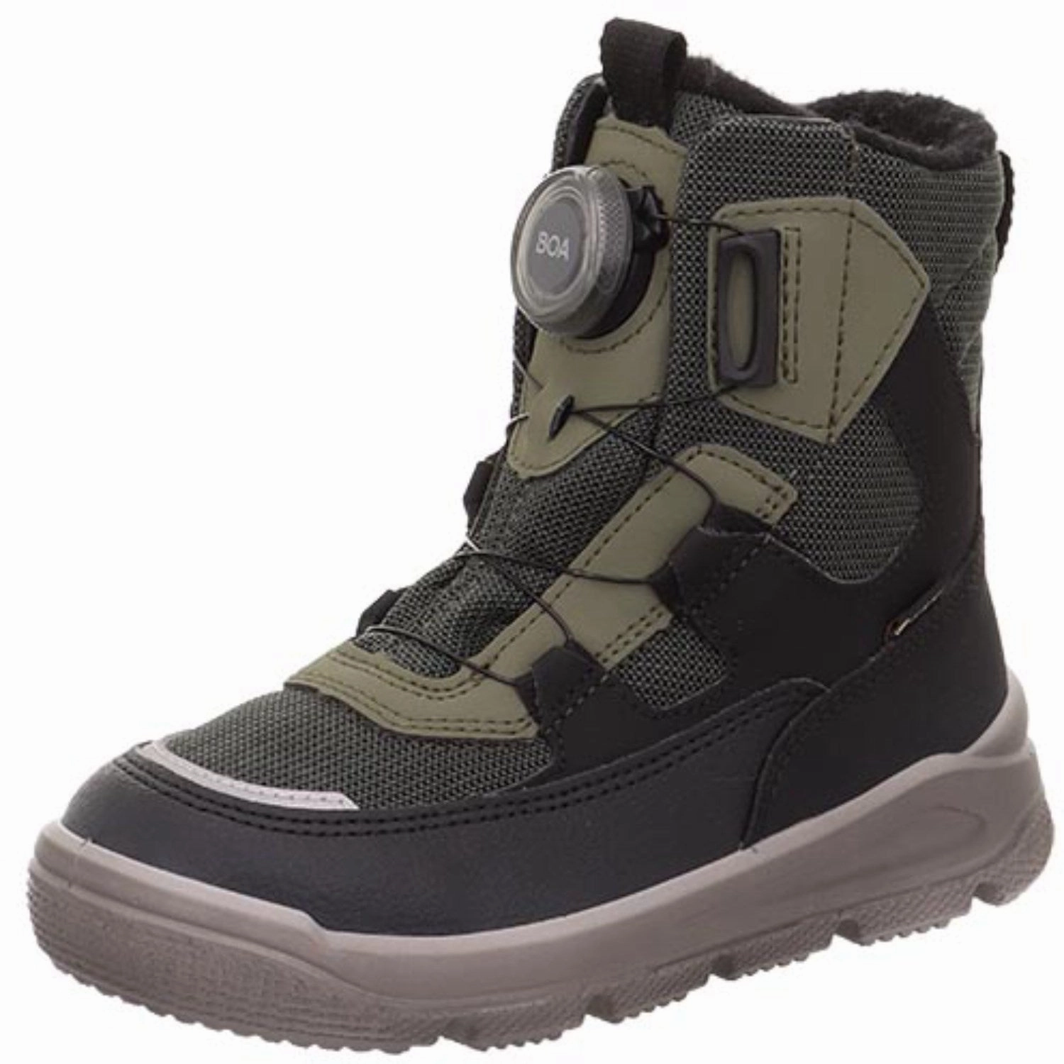Tan Snow Boots Superfit Green/Black Mars Boots