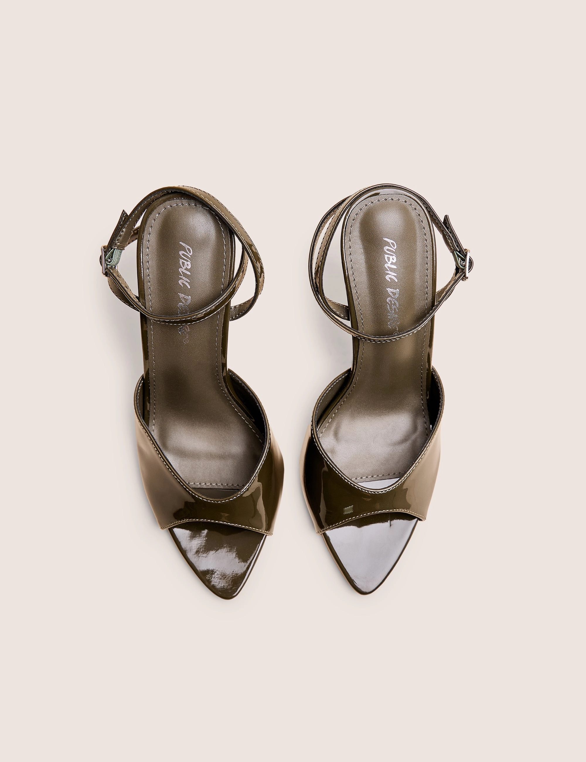 High Heel Knee High Boots Caught on Olive Peep Toe Curved High Heel