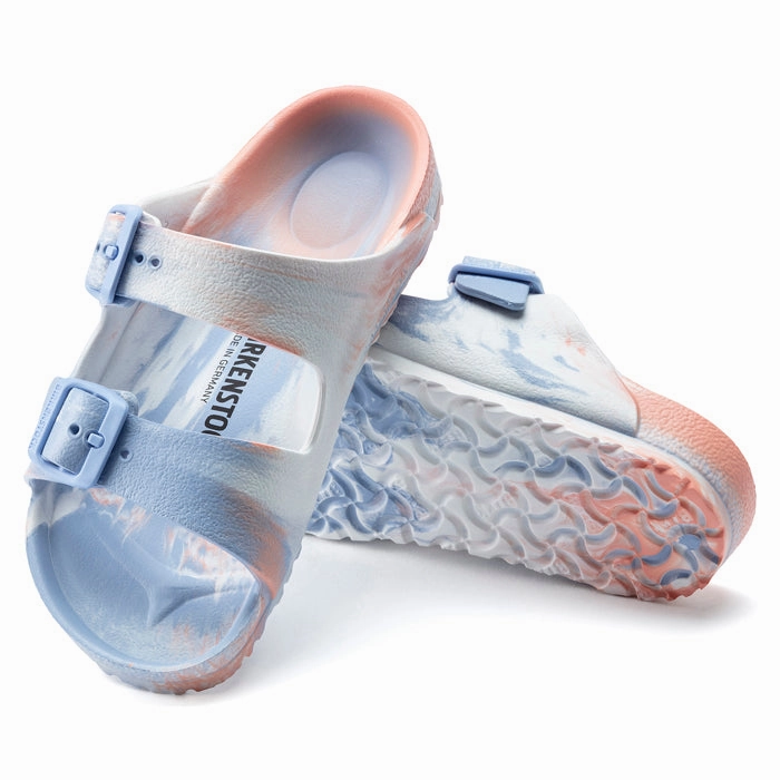 Little Girl Birkenstock Arizona EVA Narrow Multi Coral Peach Earthbound Sandals