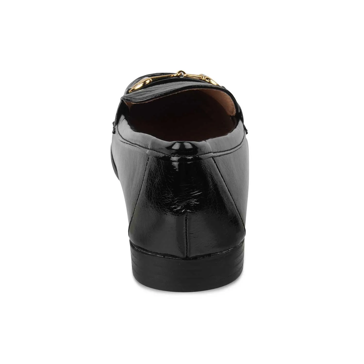 The Sigor Black Women's Dress Loafers Tresmode Chrome Heart Loafers