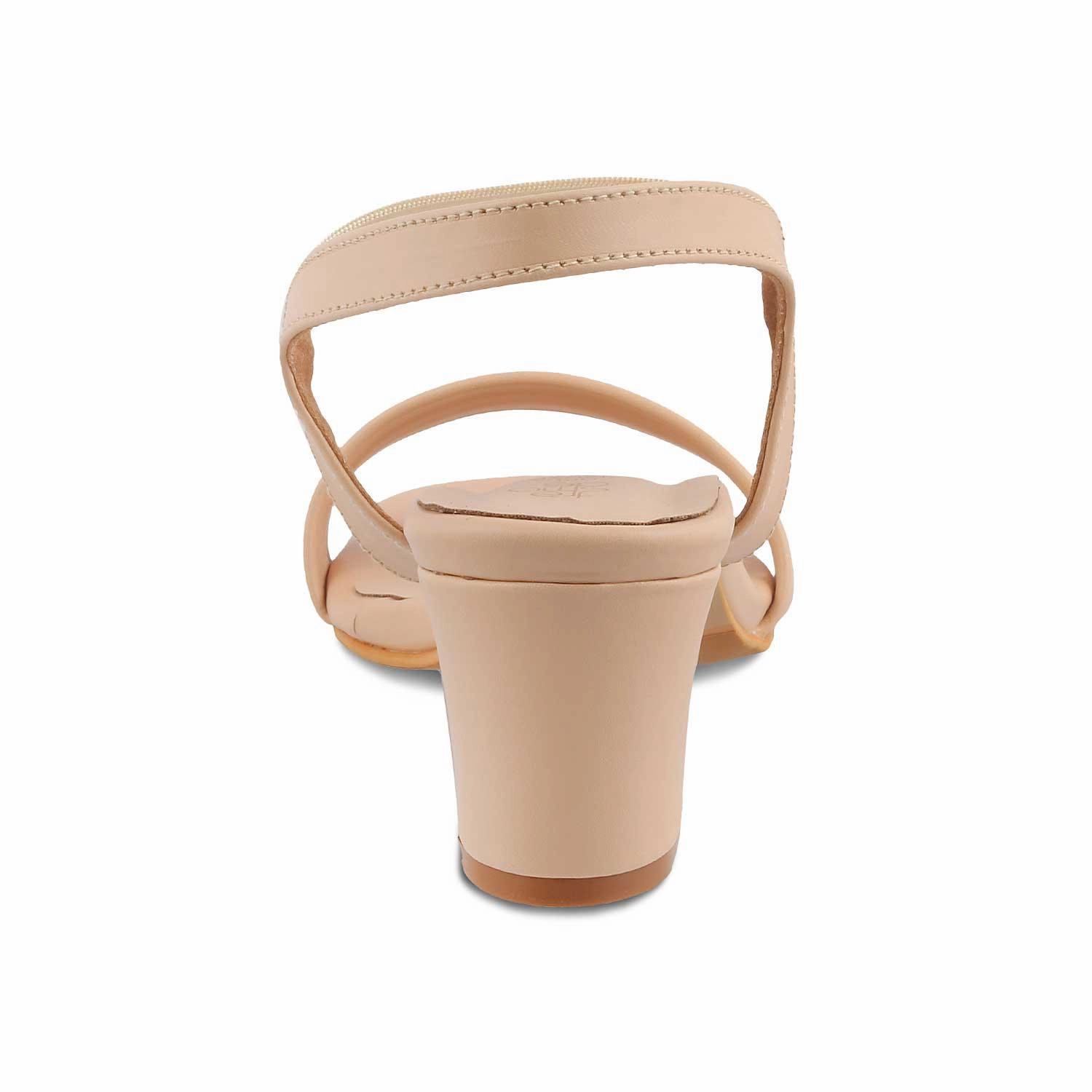 The Rachel-2 Beige Women's Dress Block Heel Sandals Tresmode Teva Sandals Sale