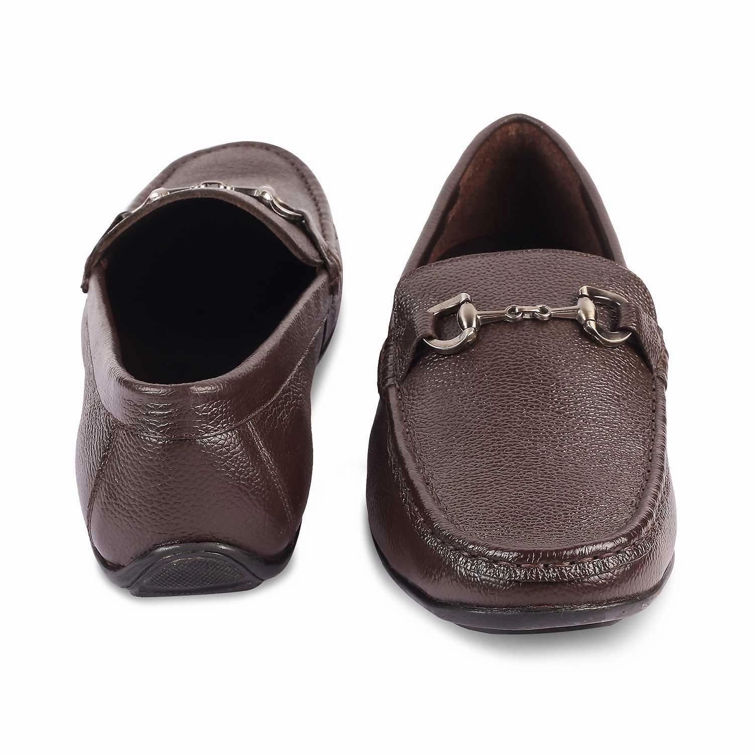Chunky Heel Loafers The Rosee Brown Men's Leather Driving Loafers Tresmode