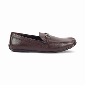The Rosee Brown Men's Leather Driving Loafers Tresmode Jil Sander Loafers