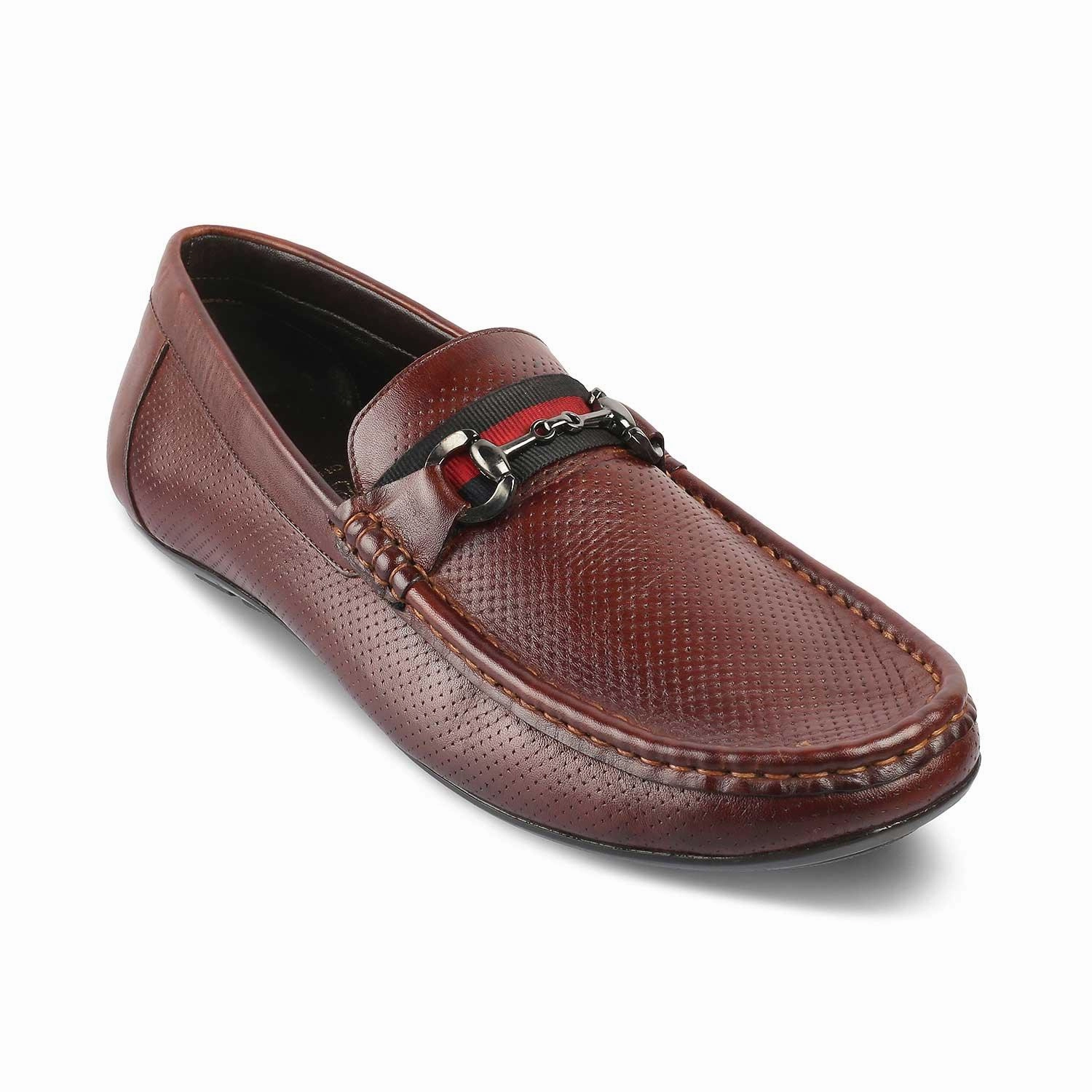 The Rottervam Brown Mens Driving Leather Loafer Width Loafers