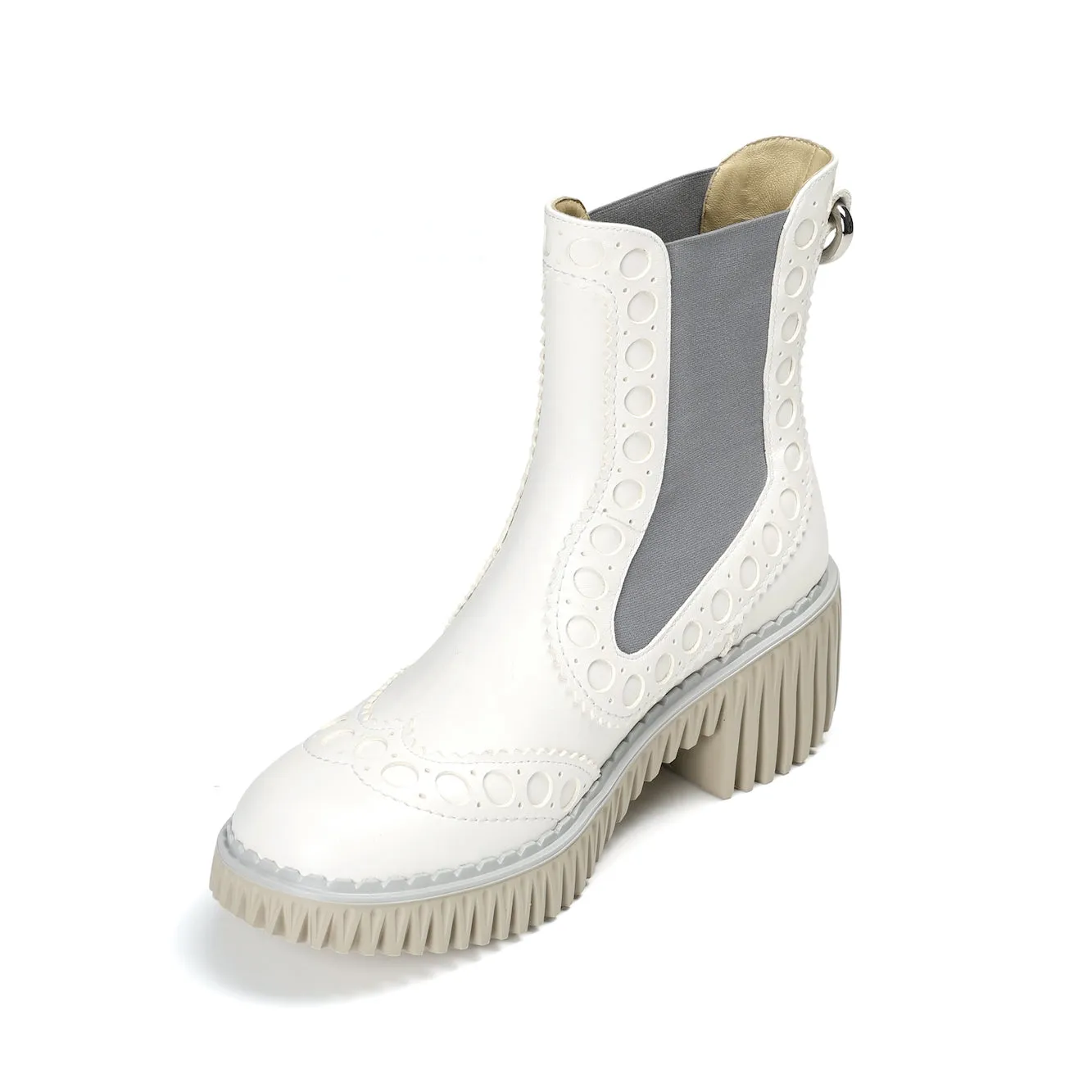 Patent Leather Brogues PLITA CILO WHITE