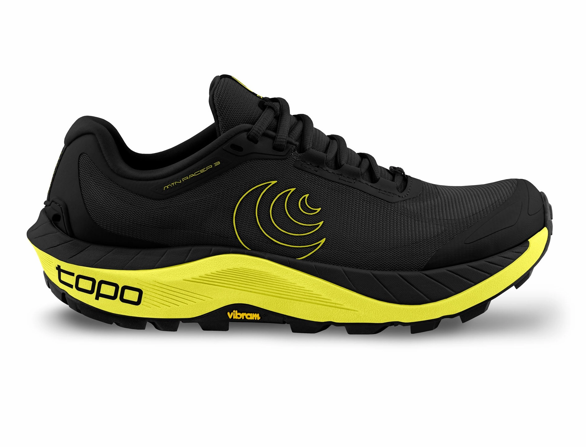 Topo Athletic | MTN Racer 3 | Men's | Black/Lime Best Neutral Trail Shoes